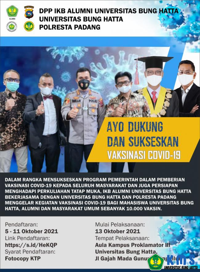 Layanan Vaksinasi Civitas Akademika Universitas Bung Hatta